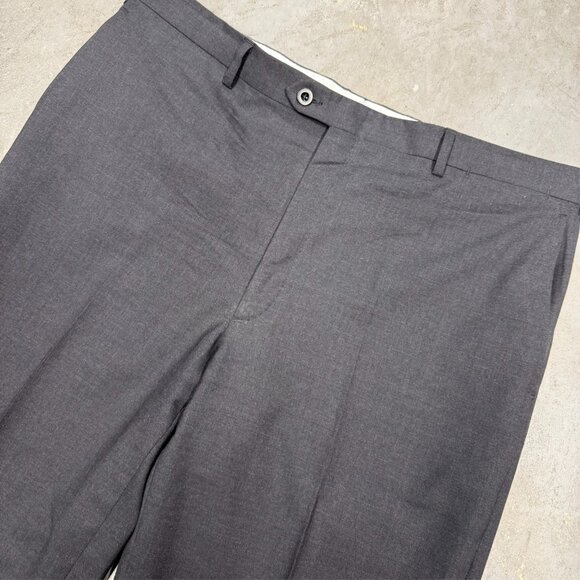 Brioni Dress Pants 110s Wool Trousers Made in Italy Grey Sharkskin W 36 - Picture 2 of 10